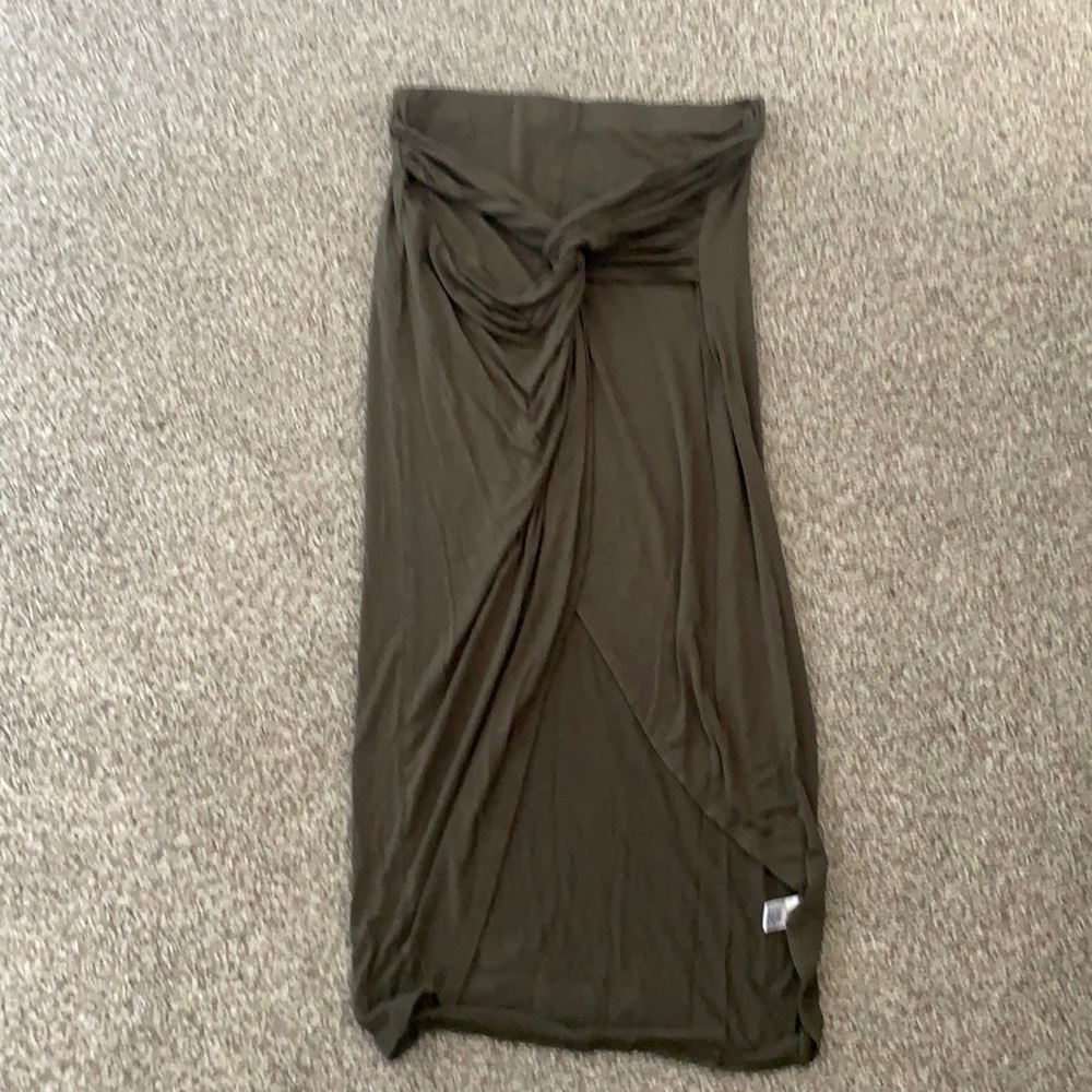 Green skirt high waisted skirt